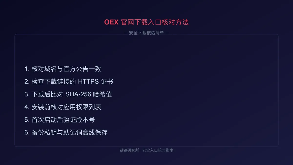 OEX 官网下载入口核对方法 