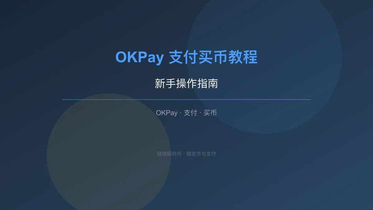 OKPay 支付买币教程：新手操作指南